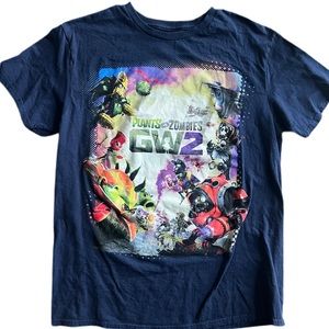 PLANT VS ZOMBIE GW2 2016 PROMO SHIRT NAVY BLUE LARGE UNISEX